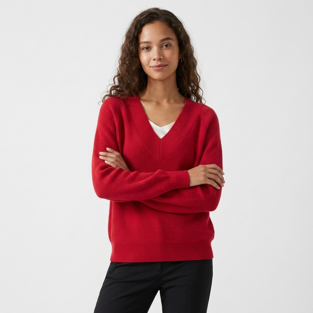 Stillridge – Cashmere Wool Sweater — Red