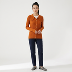 Driftfield – Cashmere Wool Cardigan — Orange