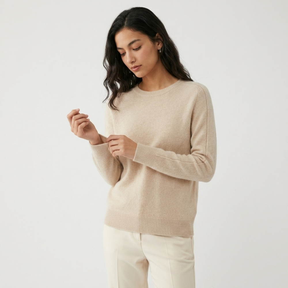Montair – Cashmere Wool Sweater — Beige
