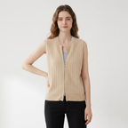 Valehaven – Cashmere Wool Vest — Beige