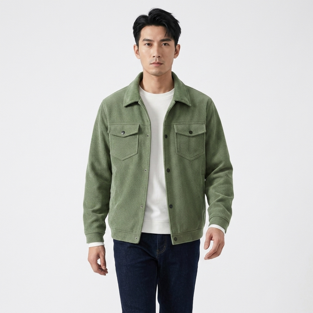 Clayford – Corduroy Jacket — Green