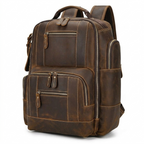 Overland – Leather Backpack — Dark Brown