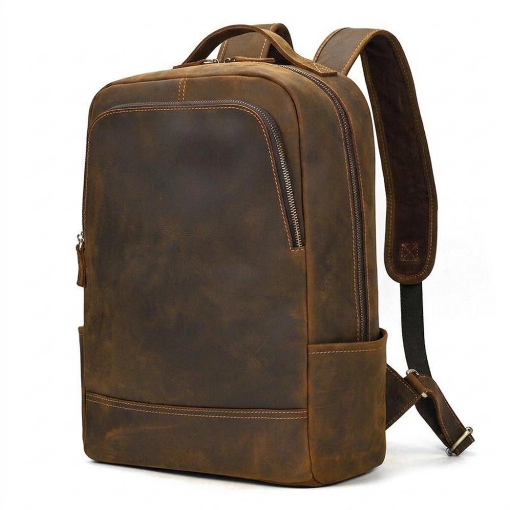 Hinterland – Leather Backpack — Brown