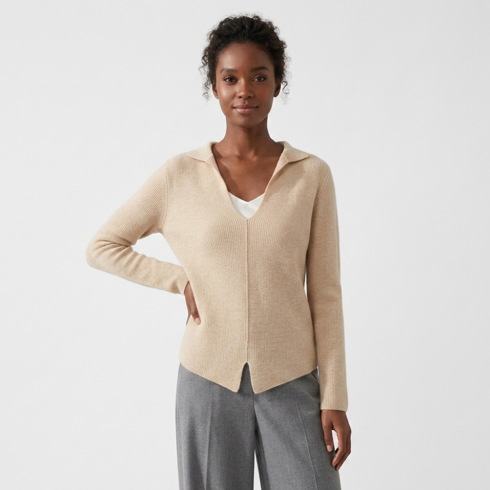 Windhaven – Cashmere Wool Sweater — Beige
