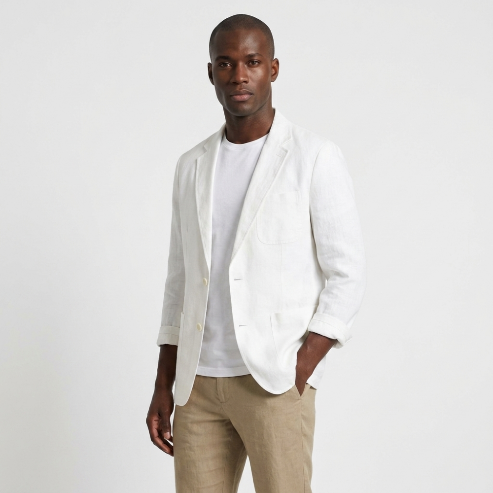 Eastwind – Linen Blazer — White