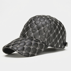 Hexridge – Leather Cap — Black and White