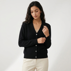 Pirelle – Cashmere Wool Cardigan — Black