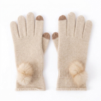FrostPom – Cashmere Gloves — Beige
