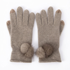 FrostPom – Cashmere Gloves — Khaki