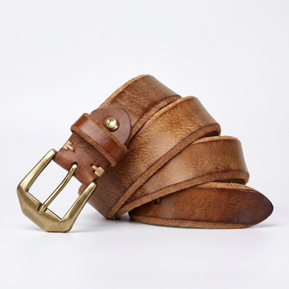 Basalt – Steel Pin Leather Belt