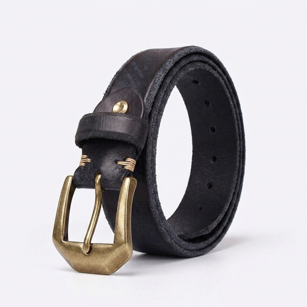 Basalt – Steel Pin Leather Belt
