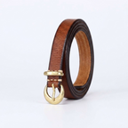 Larkspur – Retro Slim Leather Belt
