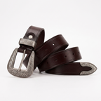 Westward – Engraved Buckle Leather Belt