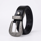 Westward – Engraved Buckle Leather Belt