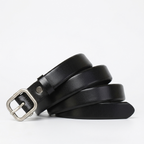 Sunderly – Pin Buckle Leather Belt — Black