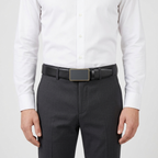 Brecken – Plate Buckle Leather Belt