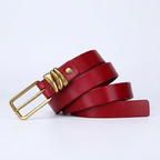 Tallow – Antique Buckle Leather Belt — Red