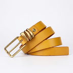 Tallow – Antique Buckle Leather Belt — Yellow