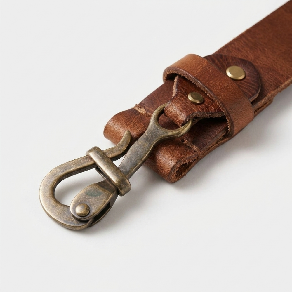 Gavel – Antique Lock Buckle Leather Belt