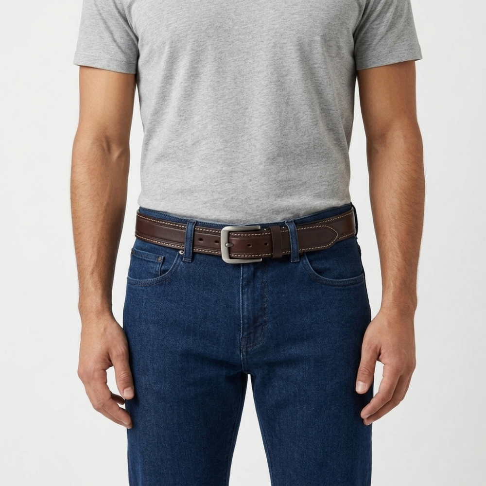 Gravelton – Distressed Pin Buckle Leather Belt