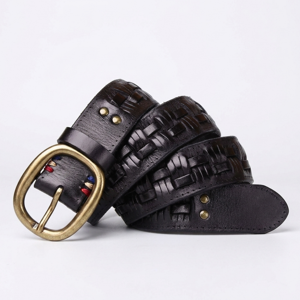 Fendall – Woven Pin Buckle Leather Belt
