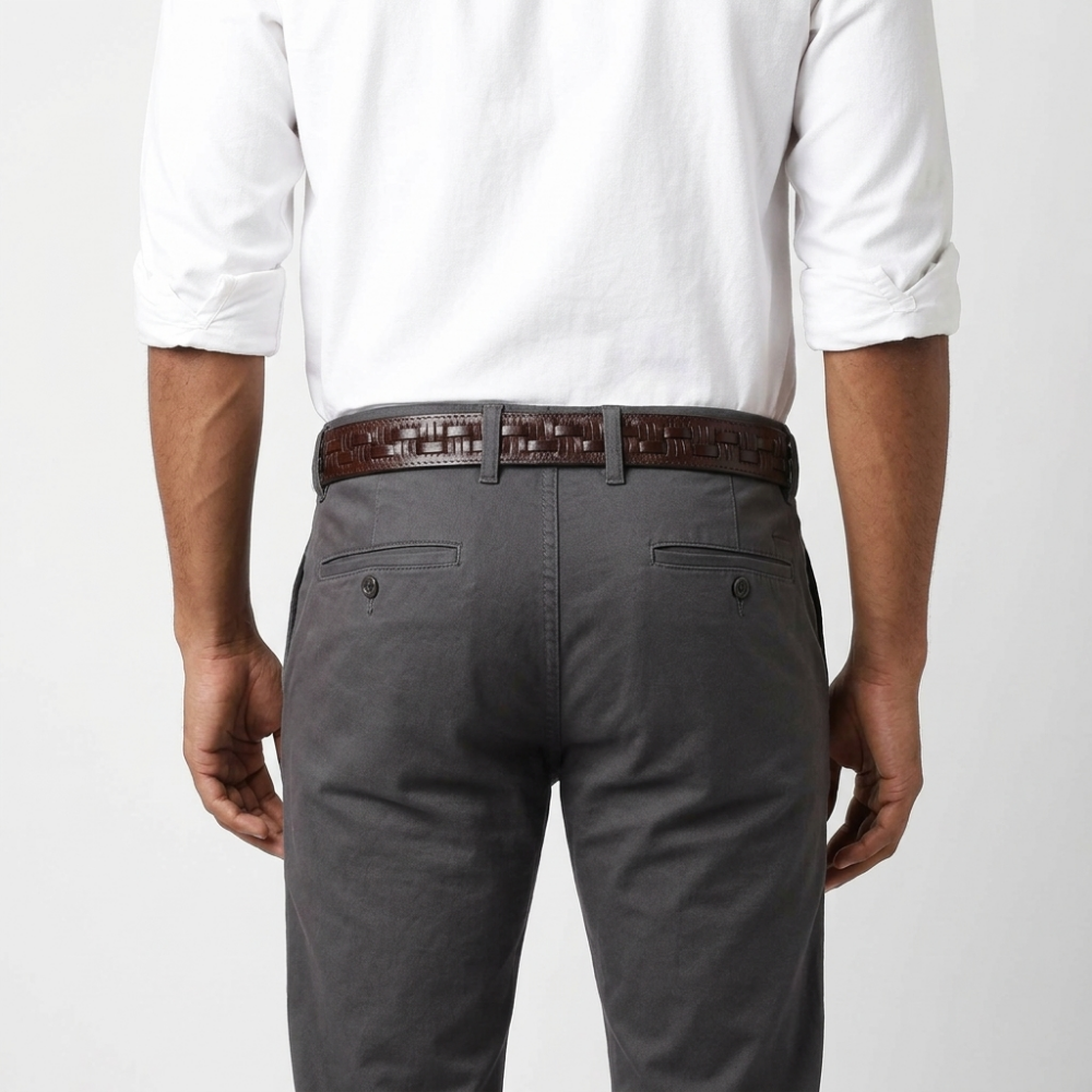 Fendall – Woven Pin Buckle Leather Belt