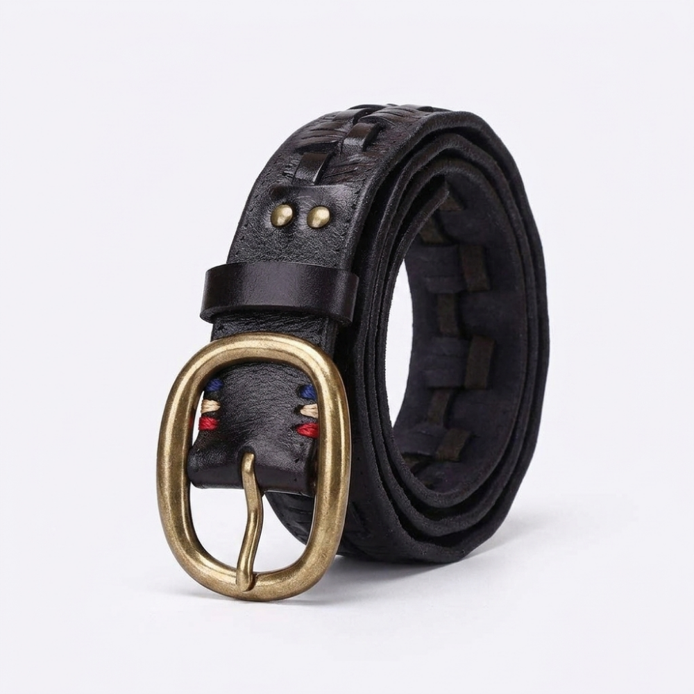 Fendall – Woven Pin Buckle Leather Belt