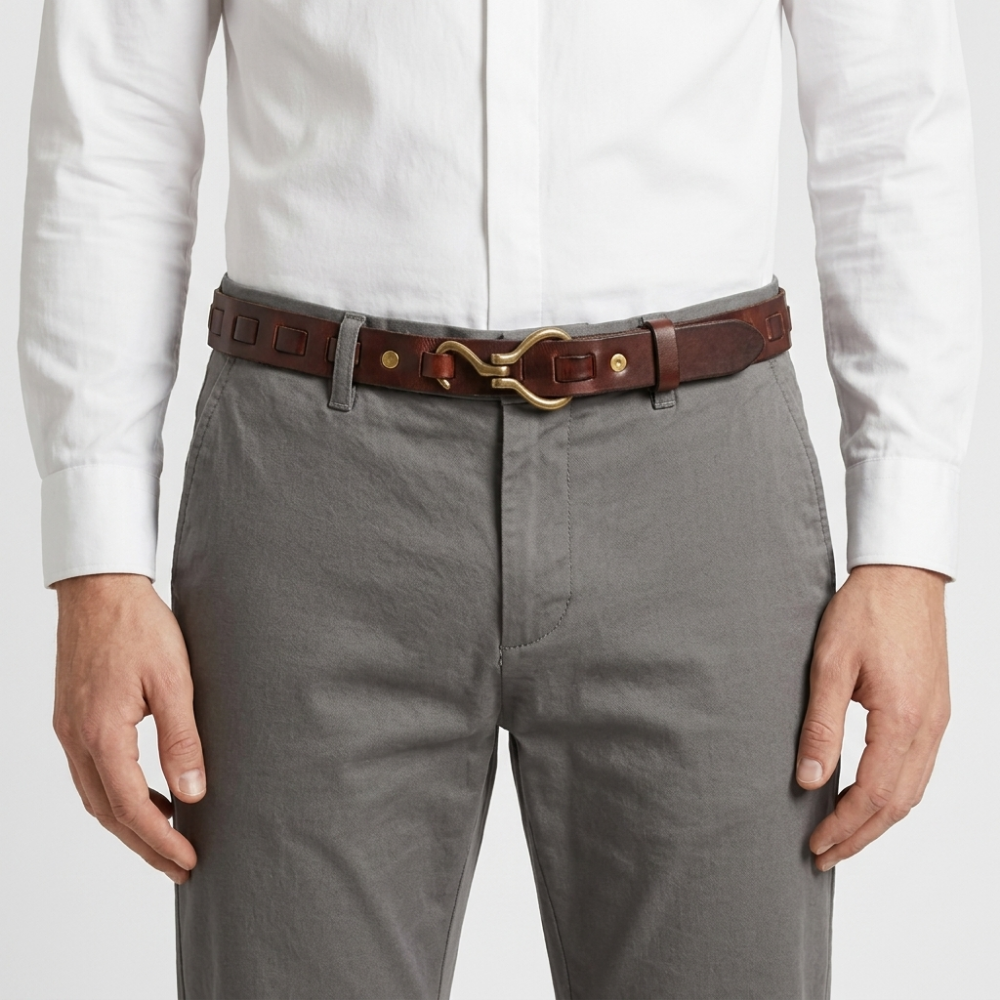 Caltrop – Hook Buckle Leather Belt