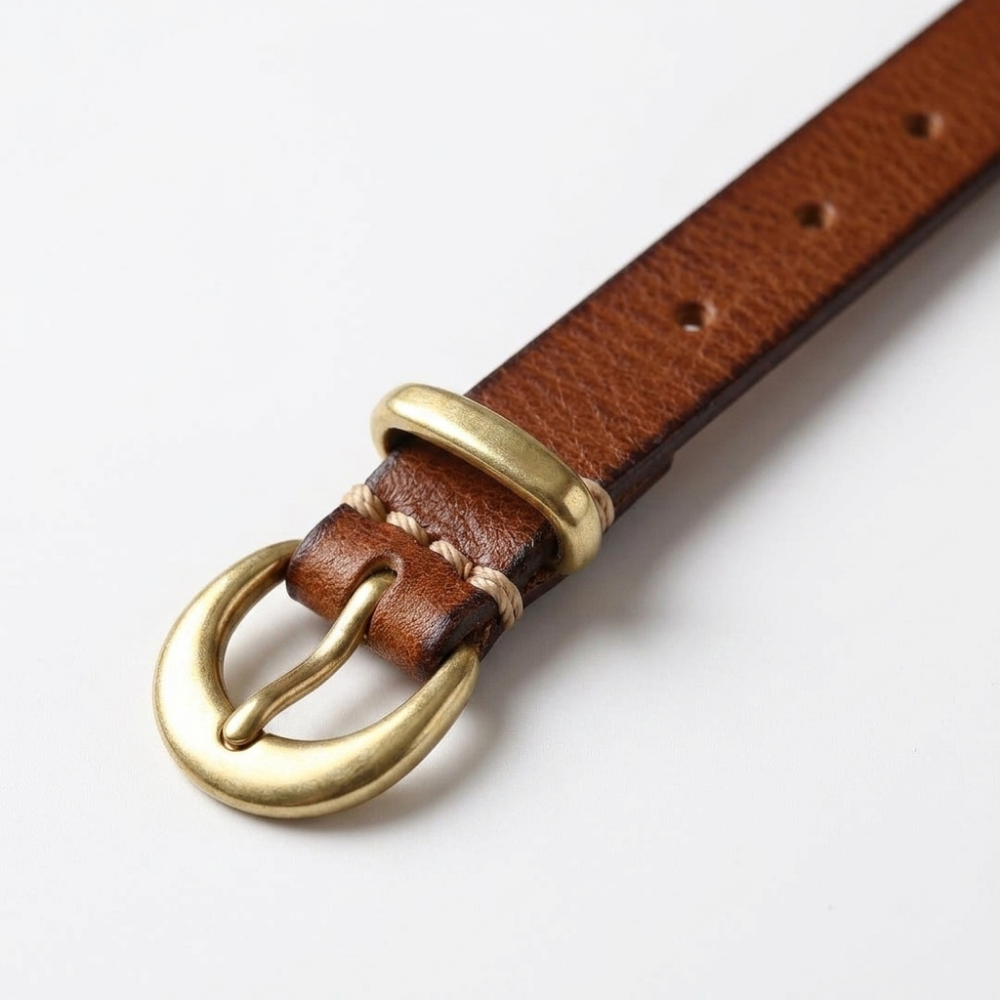 Oatfield – Slim Pin Buckle Leather Belt