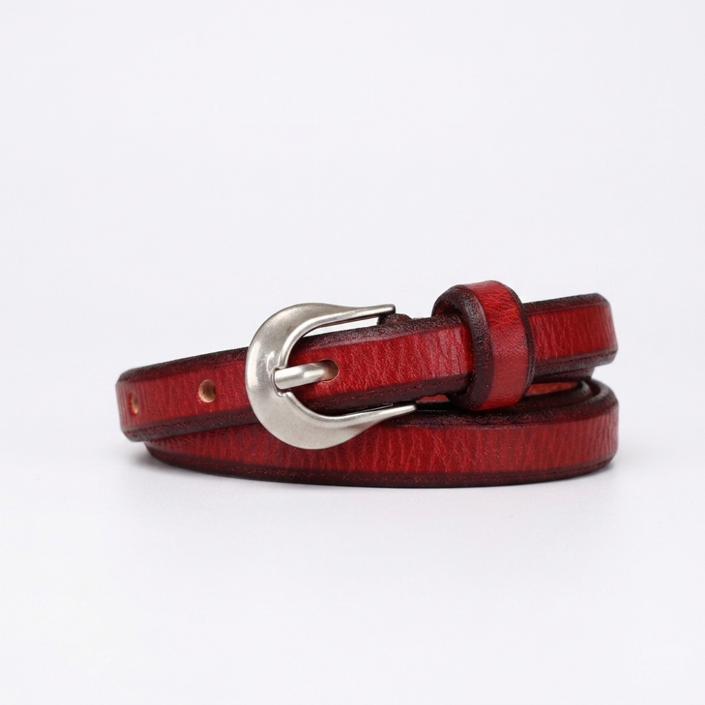 Mossfell – Slim Pin Buckle Leather Belt