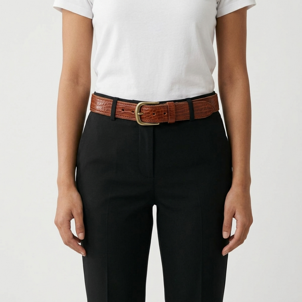 Fellmark – Textured Pin Buckle Leather Belt