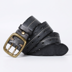 Moorcross – Double Prong Leather Belt — Black