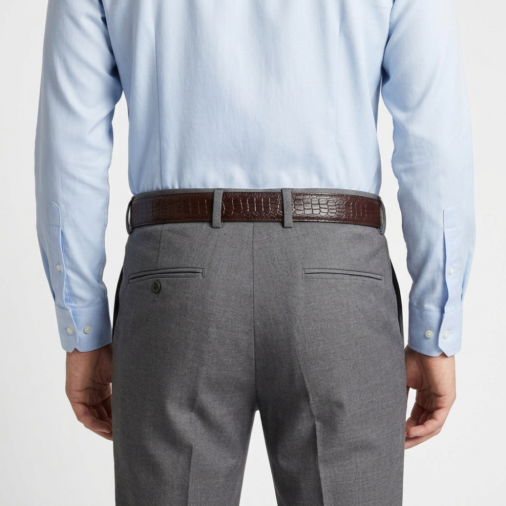 Firth – Crocodile-Embossed Reversible Belt