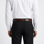 Ironwood – Crocodile-Embossed Auto Buckle Leather Belt