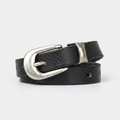 Dagger – Pin Buckle Leather Belt — Black