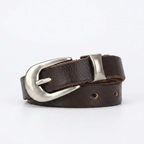 Dagger – Pin Buckle Leather Belt — Dark Brown