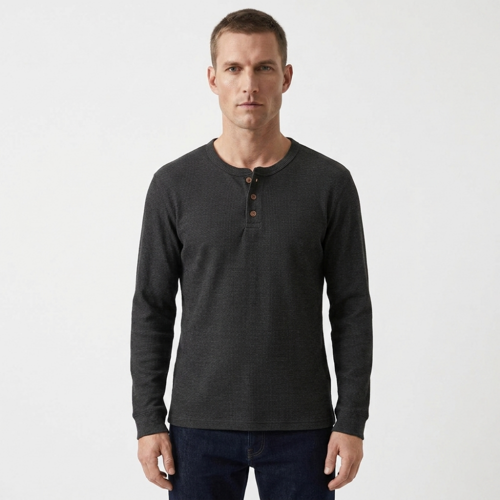 The Everyday Henley — Black