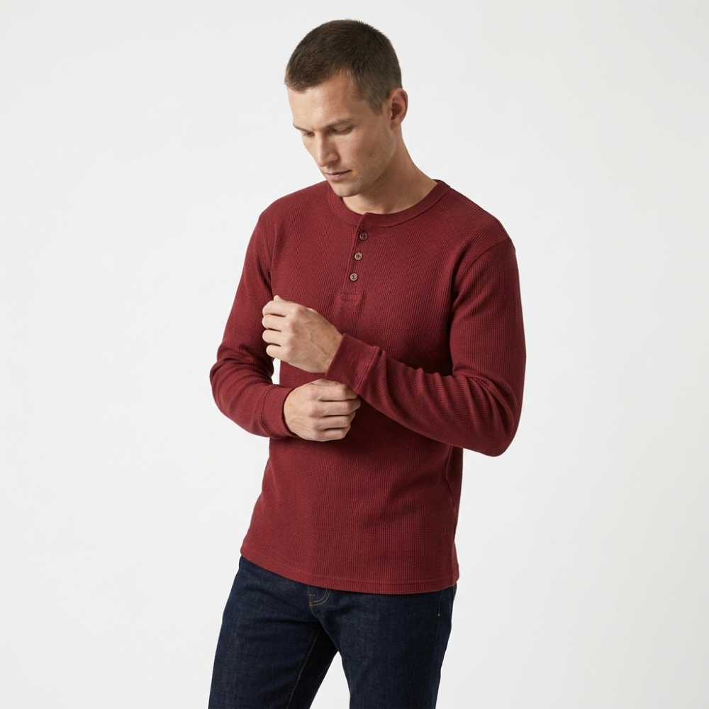 The Everyday Henley — Red