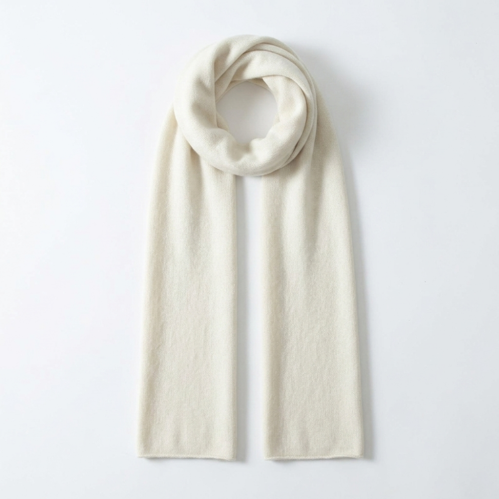 Aurora - Cashmere Scarf — White