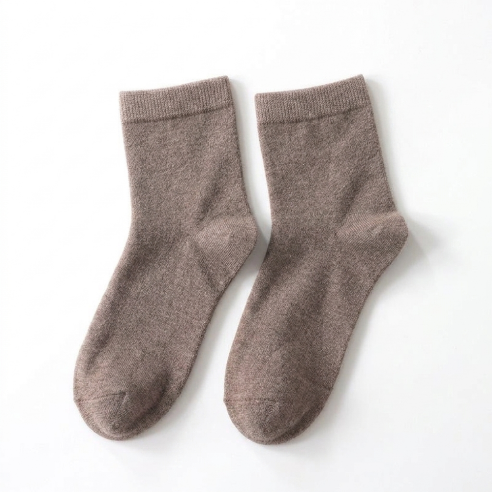 Vella - Wool Socks — Tan