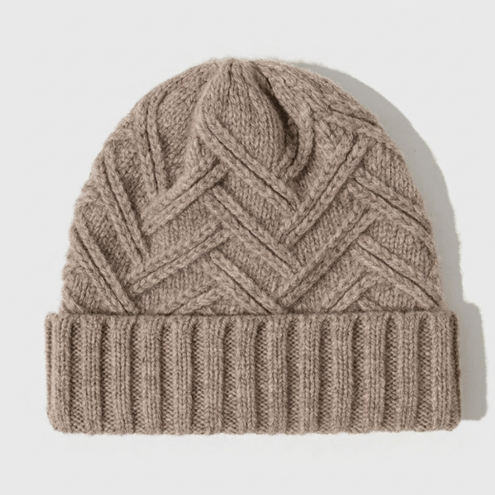 Aspen - Merino Wool Beanie — Khaki