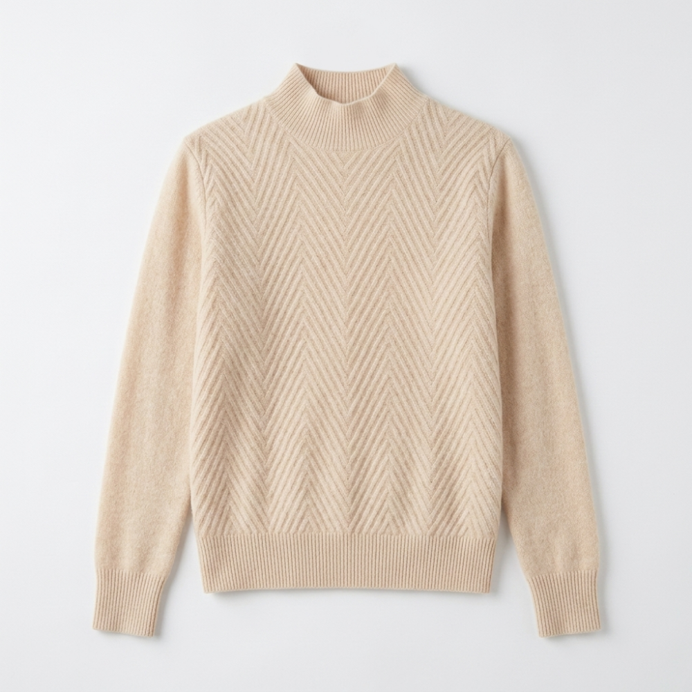 Arlo - Cashmere Wool Mock Neck Sweater