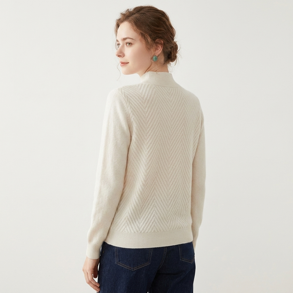 Arlo - Cashmere Wool Mock Neck Sweater