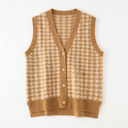 Harper - Cashmere Wool Houndstooth Vest