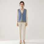 Harper - Cashmere Wool Houndstooth Vest