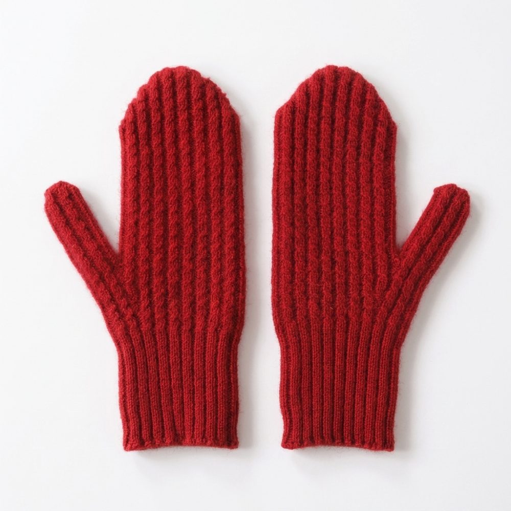 Aspen - Cashmere Wool Mittens — Red