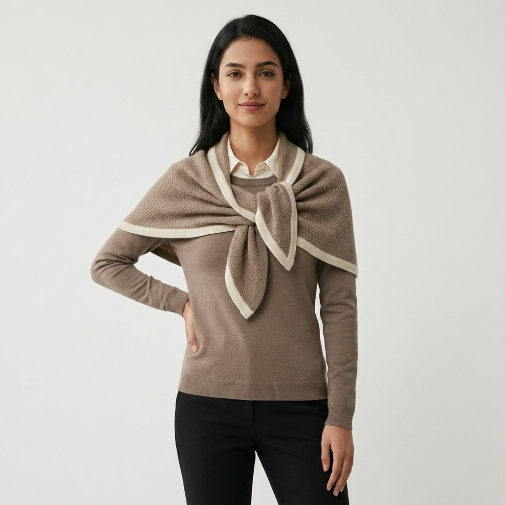 Siena – Cashmere Wool Shawl — Tan