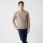 Clearwater - Wool Crewneck Sweater — Khaki