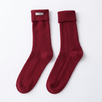 Brookline - Wool Crew Socks — Red