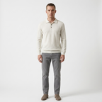 Theo – Wool Knit Polo — White